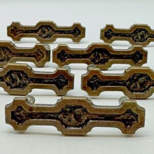 Lot  of 7 Gothic Door Drawer Pulls with Screws JB 579 Oil Rubbed Bronze Brass